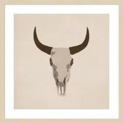 Skull by Emel Tunaboylu Wood Framed Wall Art Print