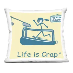 Stupell Industries No Pain or Donut Decorative Printed Throw Pillow Design by LIC, 18 x 7 x 18