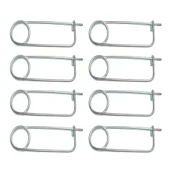 8PCS Steel Brooch Shape Cotter Safety Pin Spring Pin, Quick Lock Brooch Locking Fastener for Farm Lawn Garden Hook (0.13 in X 3.15 in)