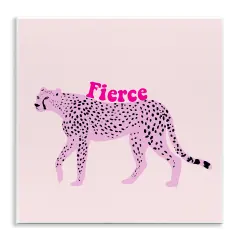 Stupell Industries Fierce Cheetah on Pink Wall Plaque, design by Ashley Singleton