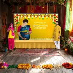 Seemantham Backdrop, Seemantham Banner, Baby Shower Decor, Valaikaappu, Backdrop Baby Shower, Baby Shower Banner, Baby Shower Decor, Seemantham Backdrop