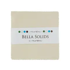 Bella Solids 5" Square Pack (Charm Pack) in Natural by Moda for Moda (9900PP 12)