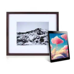 iFrame iPad Frame | Turn Your iPad Into A Beautiful Interactive Digital Picture Frame | Perfect at Home Or Work | Includes Table Stand and Wall Mount for All 9.7&rdquo; iPads Black