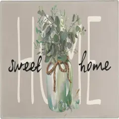 Spring Door Mat,Home Sweet Home Leaves Indoor Outdoor Non-Slip Doormat,Entryway Front Porch Summer Welcome Mat Grey for Entrance Decor,30'' x 17''