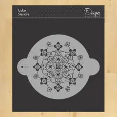 Victorian Crochet Cake Stencil Top | C447 by Designer Stencils | Cake Decorating Tools | Baking Stencils for Royal Icing, Airbrush, Dusting Powder | Reusable Plastic Food Grade Stencil for Cakes | Easy to Use & Clean Cake Stencil