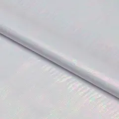 1 Yard Oil Slick Python Hologram Spandex Fabric 36" x 58/60" Snow White - UV/BR