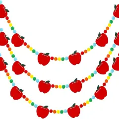3 Pack Felt Ball Garland Back to School Party Decorations