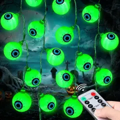 Halloween Decorations 30LED 17Ft Eyeball Halloween String Lights
