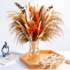 80pcs Dried Pampas Grass (17inch)