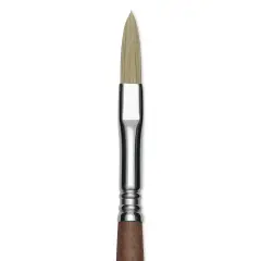 Escoda Futura Synthetic Bristle Brush - Series 5418, Long Filbert, Size 8, Long Handle