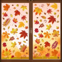 216 Pcs Fall Window Clings Stickers Fall Window Decorations