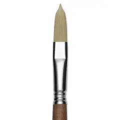 Escoda Futura Synthetic Bristle Brush - Series 5418, Long Filbert, Size 12, Long Handle