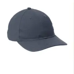 Port Authority&reg; Leather Strap Cap, Unstructured Mid-Profile Cotton Canvas Hat with Adjustable Leather Closure Navy