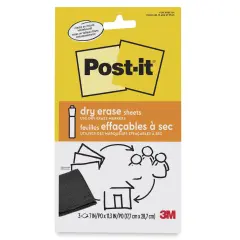 Post-it Dry Erase Sheets - Pkg of 3