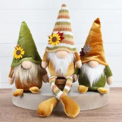 3PCS Fall Gnomes Plush for Tiered Tray Decor