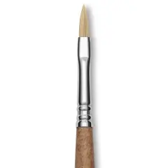 Escoda Futura Synthetic Bristle Brush - Series 5414, Filbert, Size 4, Long Handle