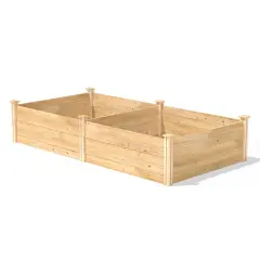 Natural Pine Wood 4x8 Raised Garden Bed with Dovetail Joints