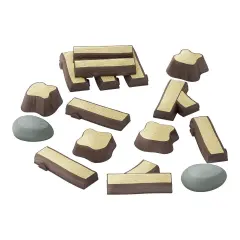 Kaplan Early Learning Company Timber Trail Stepping Logs Set - 16 Pieces