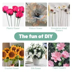 80Pcs Floral Wire, 30cm/11.8in Length 3mm/0.12in Diameter Floral Stems, 18 Gauge Flower Wire Wrapped with Paper, Florist Wire for Artificial Flowers, Wreath, Bouquet (Green)