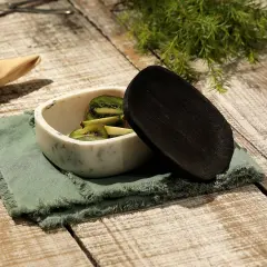 Marble Kitchen Container/Storage Box - 6"x6"x2.5"