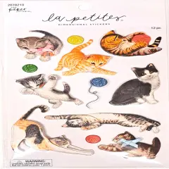 La Petites Playful Cats Dimensional Stickers