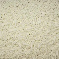 Krazy Sprinkles - White Jimmies (1/2 Cup, 1x Jar) for Cakes, Ice Cream & Cookies