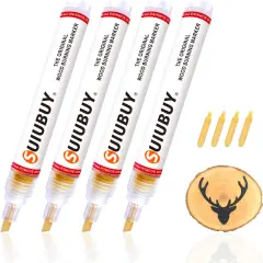 Wood Burning Pen Kit, 4 PCS Scorch Pens Equipped with 4 PCS Replacement Oblique Tip, Chemical Wood Burner Set, Suitable for Beginners of DIY Wood Burning Projects