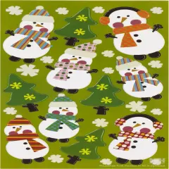 Sticko Silly Snowmen Metallic Foil Stickers