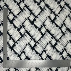 1 Yard ITY Knit Geometric Fabric Lightweight Stretch Fabric with Bold Print for Apparel Projects 58"60"Width Ivory