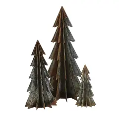 Cody Foster 12.0 Inch Segmented Tree-Zinc Christmas Decorative Tree Set , Christmas Decor Metal Chrsitmas Rustic Multicolored
