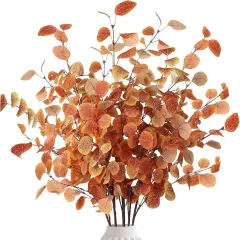 6 Pcs Artificial Fall Eucalyptus Stems