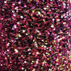 1 Yard Sequins Embroidered Stretch Velvet Rodeo Fabric Rainbow Iridescent