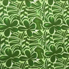 1 Yard Plumeria Flower Polyester Fabric 60 Inches Wide Perfect for Apparel & Home D&eacute;cor Lime Green & G