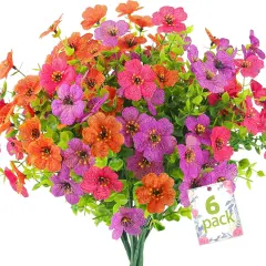 6PCS Artificial Mums Flowers