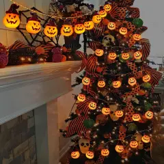Battery Operated Pumpkin String Lights