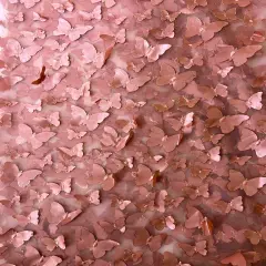 1 Yard 3D Butterfly Embroidered Satin Lace Polyester Fabric Elegant Material 60 Inch Width Mauve Pink