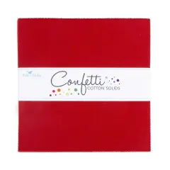 Confetti Cotton 10" Square Pack (Layer Cake / 10" Stacker) in Dahlia Red byfor Riley Blake (10-120-DAHLIARED-42)