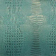 1 Yard Marine Gator Vinyl Fabric Waterproof Anti UV Outdoor Upholstery 54" Width Turquoise Blue