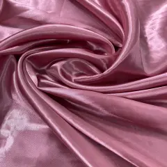 1 Yard Charmeuse Medium Satin Lining Polyester Fabric Elegant Dressmaking Material 60 Inch Width Dusty Rose