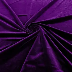 1 Yard Premium Stretch Velvet Fabric Apparel Crafting Material 58/60" Wide Jewel Purple