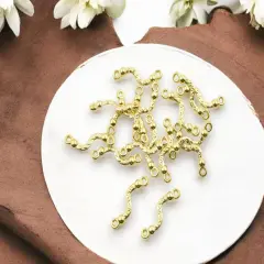 *50* 22x9mm Antique Gold Curved Connector Bars