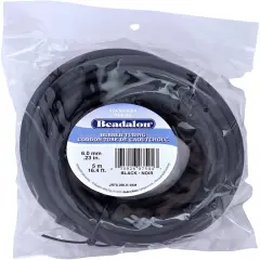 Beadalon Rubber Tubing - Neoprene, Black, 6.0 mm / .236 in - 5 m / 16.4 ft