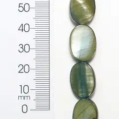 6 Packs of Tinted Shell Beads - Teal - 10x17mm - 2 x 8" Strand