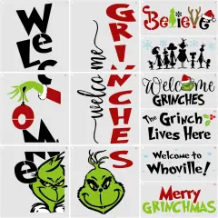 Large Christmas Stencils(12 christmas porch)