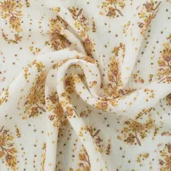 1 Yard Neutral Rayon Crinkle Fabric &ndash; Lightweight Drapey Material, 50/52&rdquo; Wide