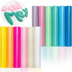 12Pcs -Puff Vinyl Heat Transfer 12x10Inch, Puff Vinyl Heat Transfer for Tshirts