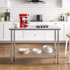 Seville Classics Stainless Steel Top Worktable NSF-Certified