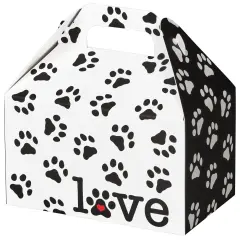 Pack/6: Puppy Love Party Favor Gable Box - 6 x 3-3/4 x 3-1/2"