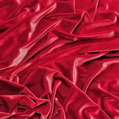 1 Yard Cranberry Luxe Stretch Velour Fabric for Apparel, Costumes, Home Furnishings, and Crafting 58/60 Inch Wide