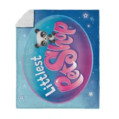 Hasbro Littlest Pet Shop Silk Touch Sherpa Throw Blanket Panda